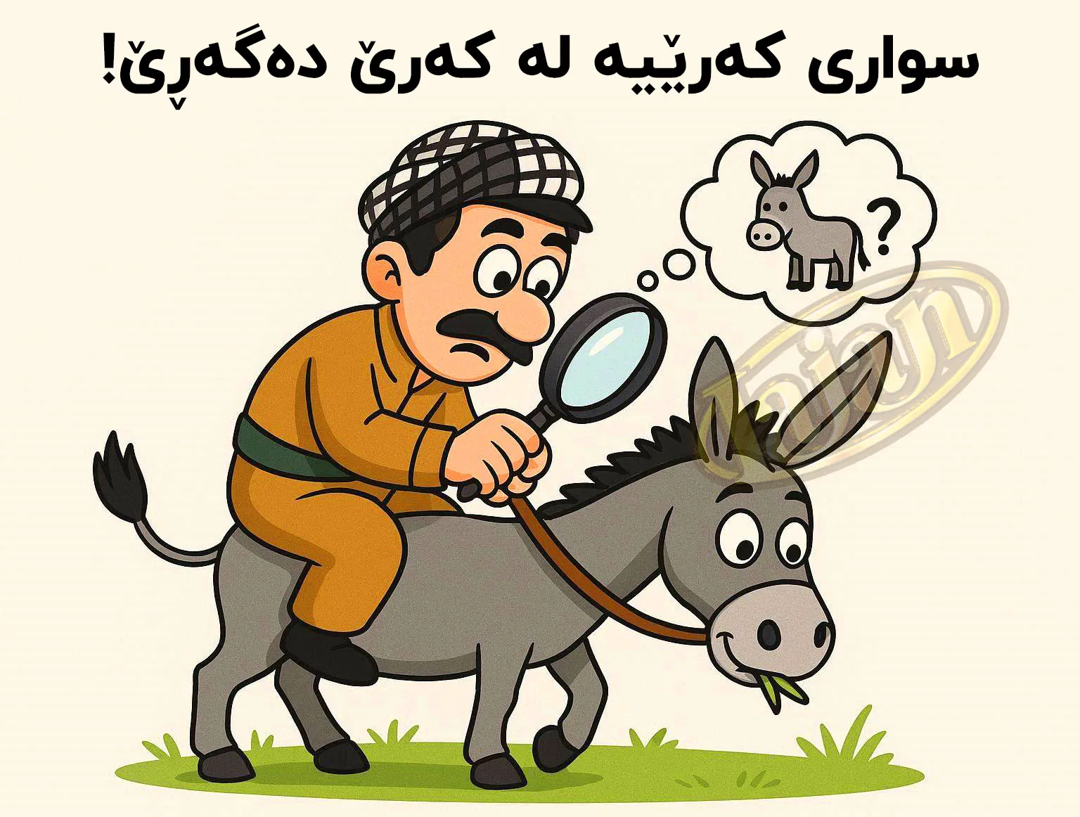 سواری که‌رێیه له که‌رێ ده‌گه‌ڕێ!